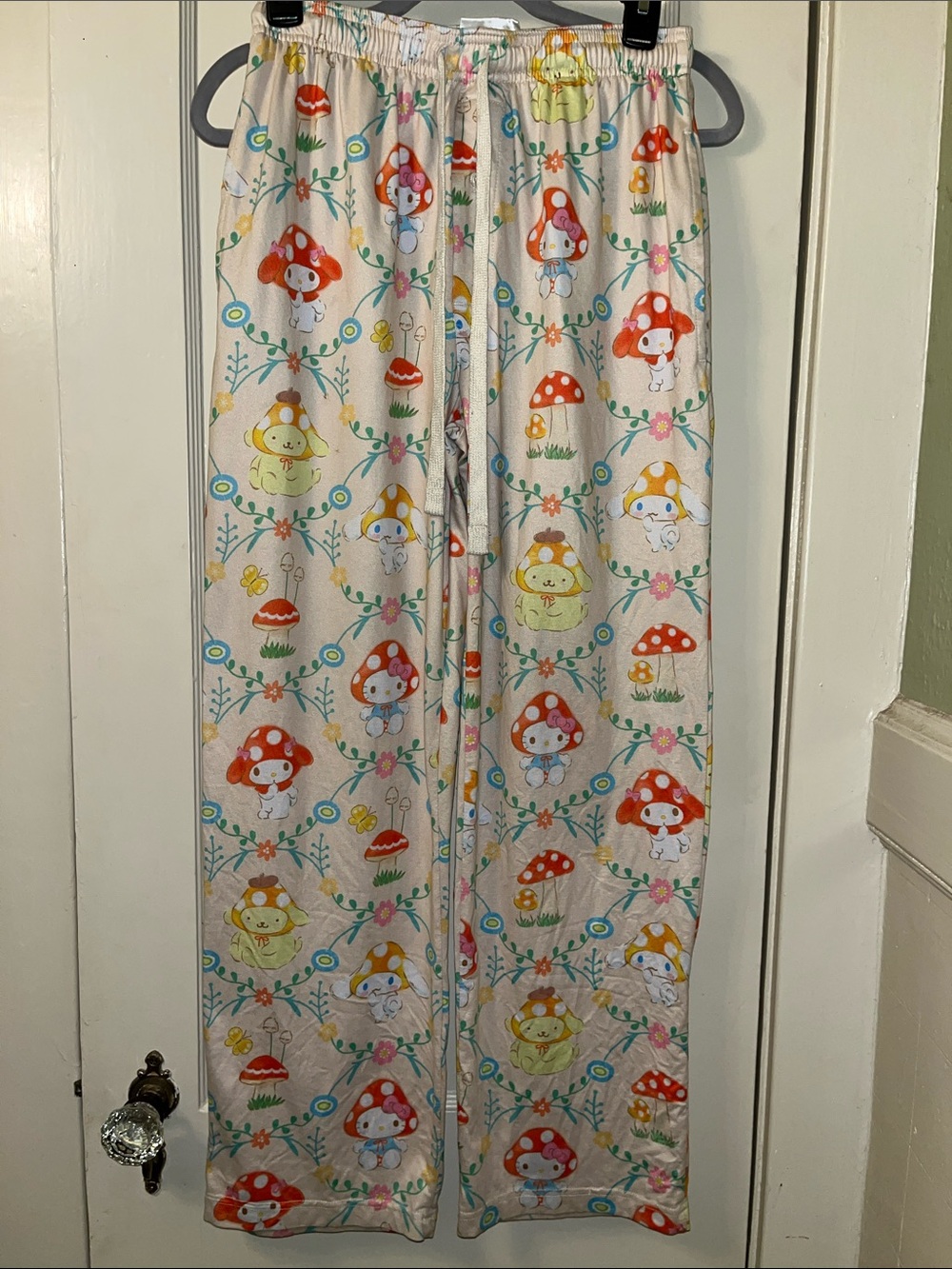 Women’s Hello Kitty Mushroom Print Pajama Pants